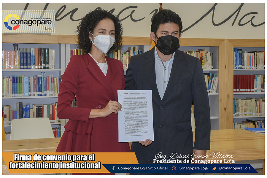 Firma de convenio Conagopare Nacional y Conagopare Loja